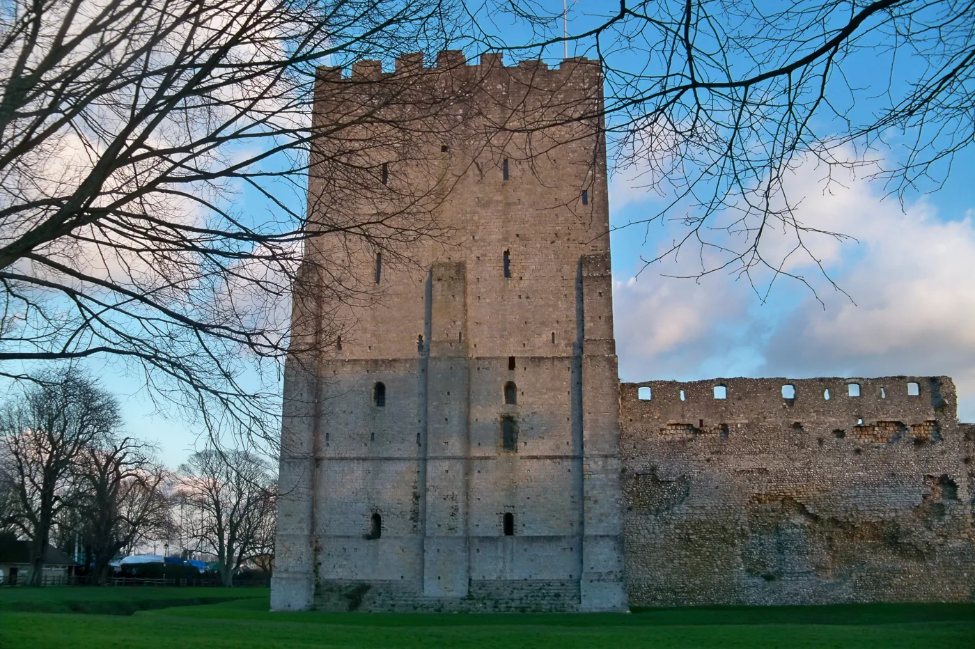 The Norman keep at Portchester Castle. English Heritage opens it daily until 1 November 2026, then shuts it for the winter